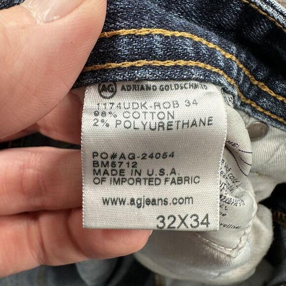 Adriano Goldschimed Jeans Men 32/34 (32/30 Measured) Blue The Graduate Tailored. - Picture 5 of 11